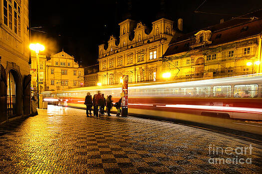 Colin Cuthbert - Streetcar in Prague at Night Colin Cuthbert - Streetcar in Prague at Night