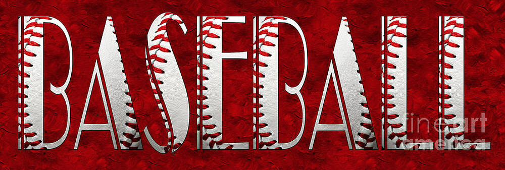 Andee Design - The Word Is BASEBALL On Red Andee Design - The Word Is BASEBALL On Red