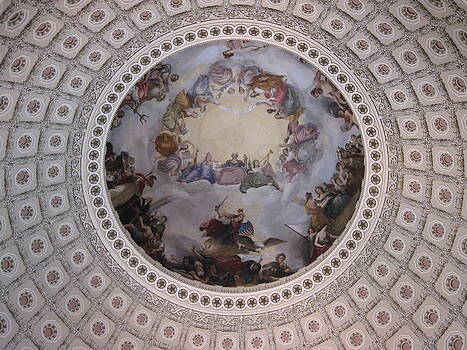Us Capitol Dome Interior Photograph By Michael French