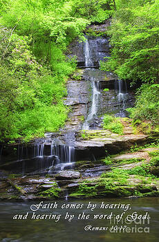 Jill Lang - Waterfall in the Spring with Scripture Jill Lang - Waterfall in the Spring with Scripture