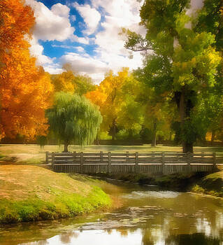 Ray Van Gundy - Wooden Bridge in the Fall Ray Van Gundy - Wooden Bridge in the Fall