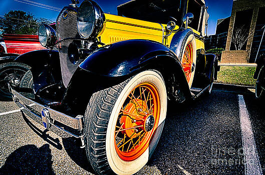 Danny Hooks - Yellow Antique Car Front Danny Hooks - Yellow Antique Car Front