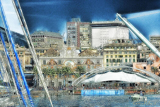 Enrico Pelos - GENOVA Expo area with Saint George building Enrico Pelos - GENOVA Expo area with Saint George building