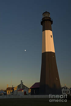 Tim Mulina - Tybee Island Lighthouse and Moon Tim Mulina - Tybee Island Lighthouse and Moon