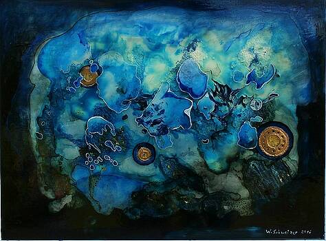 Wolfgang Schweizer - blue scenery with copper discs Wolfgang Schweizer - blue scenery with copper discs