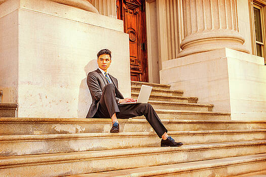 Alexander Image - Young Asian American Business Man working on laptop computer out Alexander Image - Young Asian American Business Man working on laptop computer out