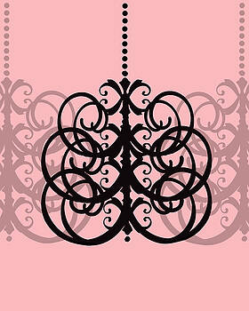 KayeCee Spain - Chandelier Delight 2- Pink Background KayeCee Spain - Chandelier Delight 2- Pink Background