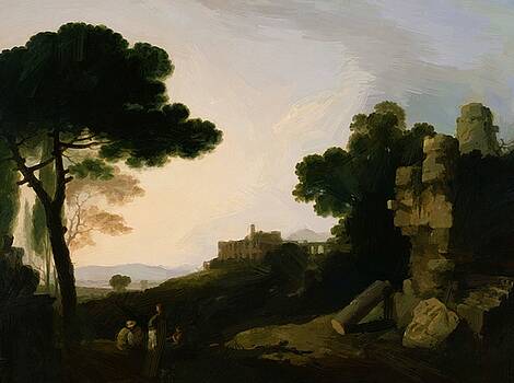 Wilson Richard - Landscape Capriccio With Tomb Of The Horatii And Curiatii And The Villa Of Maecenas At Tivoli 1754 Wilson Richard - Landscape Capriccio With Tomb Of The Horatii And Curiatii And The Villa Of Maecenas At Tivoli 1754
