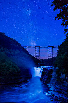 Chris Bordeleau - Letchworth Upper Falls under the Milky Way No1 Chris Bordeleau - Letchworth Upper Falls under the Milky Way No1