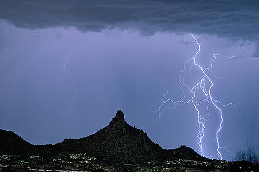 James BO Insogna - Lightning Bolts and Pinnacle Peak North Scottsdale Arizona James BO Insogna - Lightning Bolts and Pinnacle Peak North Scottsdale Arizona