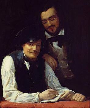 Winterhalter Franz Xaver - Self Portrait Of The Artist With His Brother Hermann Winterhalter Franz Xaver - Self Portrait Of The Artist With His Brother Hermann