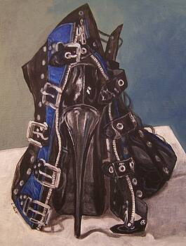 Laura Aceto - Shoe in Black and Blue Laura Aceto - Shoe in Black and Blue