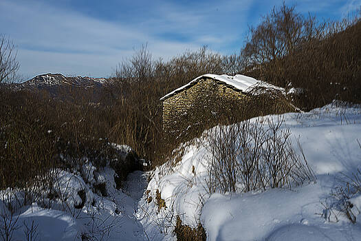 Enrico Pelos - THE HOUSE ON THE BAREGO HILLS WITH SNOW Enrico Pelos - THE HOUSE ON THE BAREGO HILLS WITH SNOW