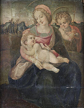 Circle of Francesco del Brina - The Madonna and Child with the Infant Saint John the Baptist before an open landscape Circle of Francesco del Brina - The Madonna and Child with the Infant Saint John the Baptist before an open landscape