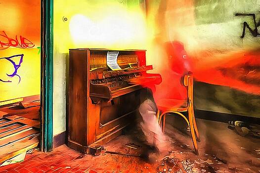Enrico Pelos - THE PIANO PLAYER paint Enrico Pelos - THE PIANO PLAYER paint