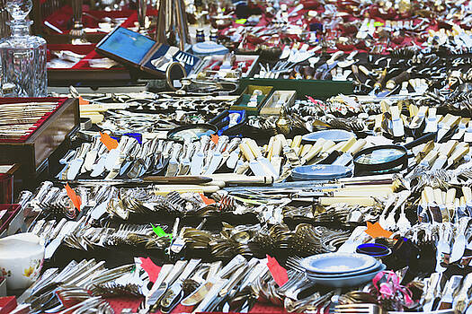 Jacek Wojnarowski - Vintage Cutlery at Market Stall Jacek Wojnarowski - Vintage Cutlery at Market Stall
