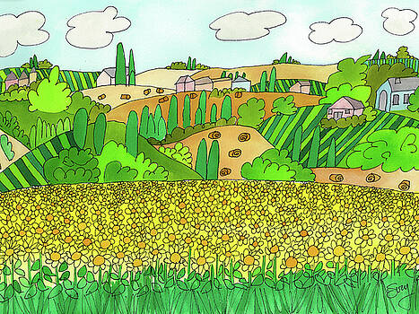 Suzy Mandel-Canter - Sunflower French Countryside Suzy Mandel-Canter - Sunflower French Countryside
