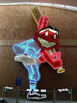 Cleveland Indians Chief Wahoo 3D Metal Art – Hex Head Art