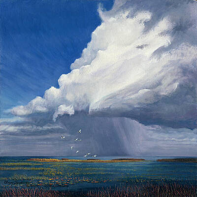 A thundershower sweeps across Lake Okeechobee by Gregory Doroshenko A thundershower sweeps across Lake Okeechobee by Gregory Doroshenko