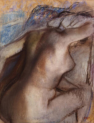  After the bath woman drying herself Print by Edgar Degas