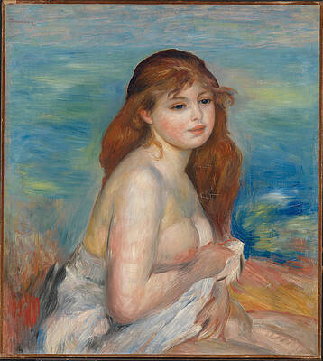 After the bath Print by Pierre-Auguste Renoir
