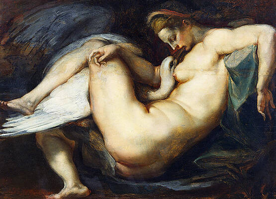 Leda And The Swan Print by Peter Paul Rubens Leda And The Swan Print by Peter Paul Rubens