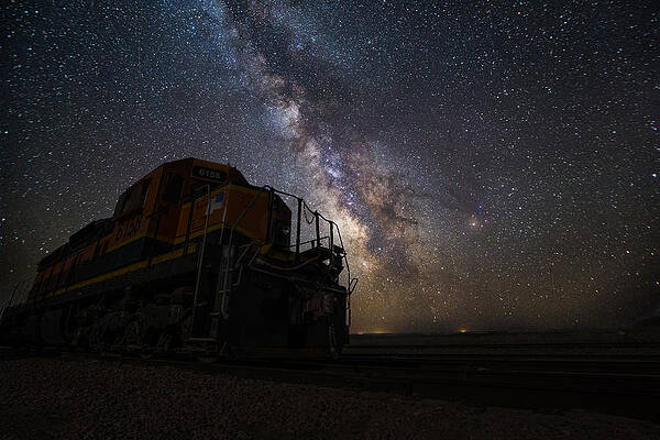 Wall Art - Photograph -  Midnight Train by Aaron J Groen