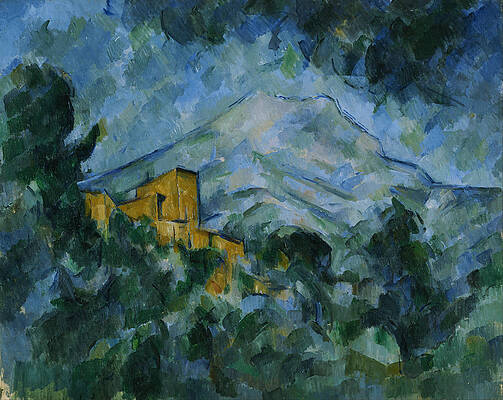  Mont Sainte Victoire and Chateau Noir Print by Paul Cezanne