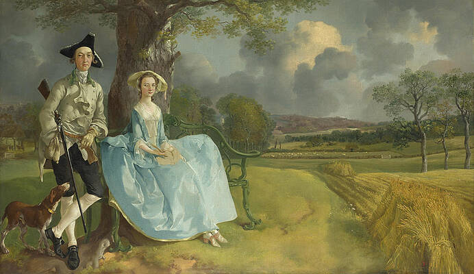  Mr and Mrs Andrews Print by Thomas Gainsborough