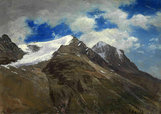  Peaks in the Rockies Print by Albert Bierstadt
