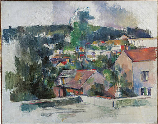  Landscape Print by Paul Cezanne