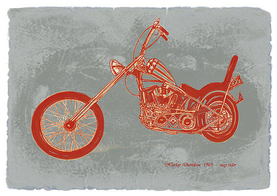 Thunderbike Desperado HarleyDavidson Softail Original Drawing Drawing by  Drawspots Illustrations  Pixels