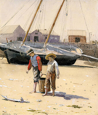 A Basket of Clams Print by Winslow Homer