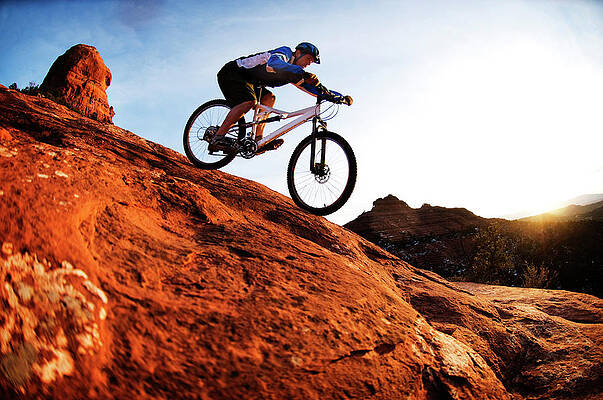 Wall Art - Photograph - A Middle Age Man Rides His Mountain #1 by Kyle George