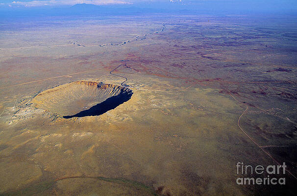 Wall Art - Photograph - Aerial Of Meteor Crater #1 by Adam Sylvester