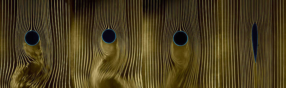 Wall Art - Photograph - Air Flow Patterns Around Objects #1 by Science Source