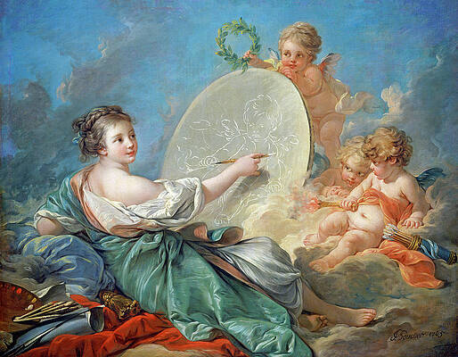 Allegory of Painting Print by Francois Boucher