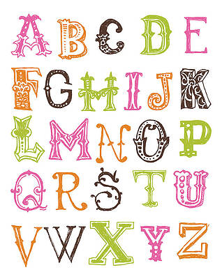 Wall Art - Digital Art - Alphabet Poster #2 by Jaime Friedman
