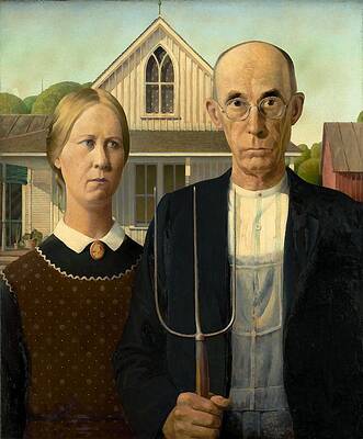 American Gothic Print by Grant Wood