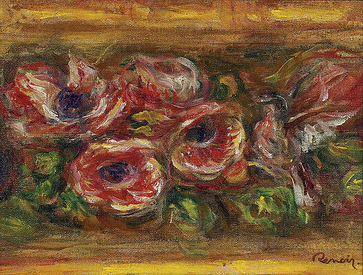 Anemones Print by Pierre-Auguste Renoir