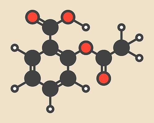 Wall Art - Photograph - Aspirin Drug Molecule by Molekuul
