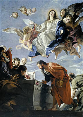 Assumption of the Virgin Print by Juan Martin Cabezalero