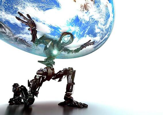 Wall Art - Photograph - Atlas Robot #1 by Science Photo Library
