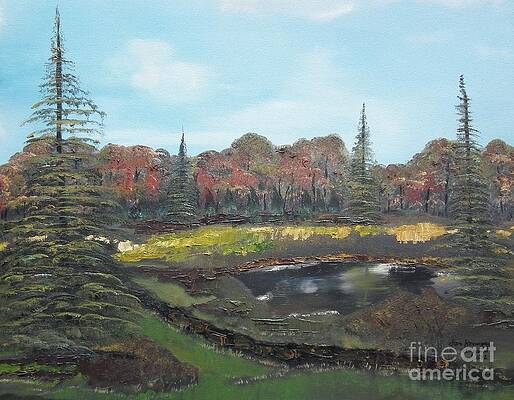 Wall Art - Painting - Autumn Landscape by Jan Dappen