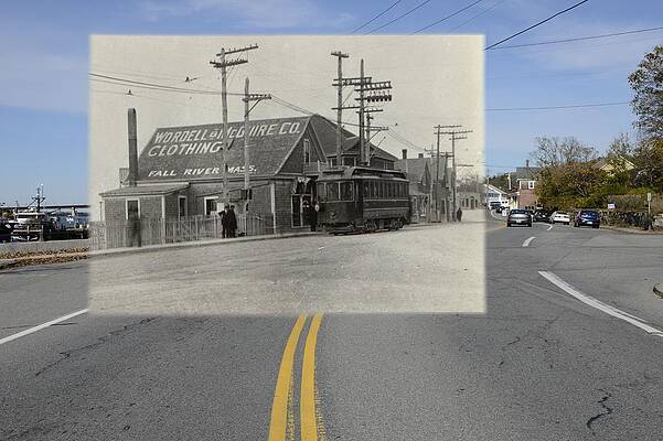 Bay State Street Railway at Andrews Waiting Room in Tiverton Rhode Island by Jeff Hayden