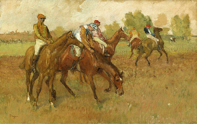 Before the Race Print by Edgar Degas