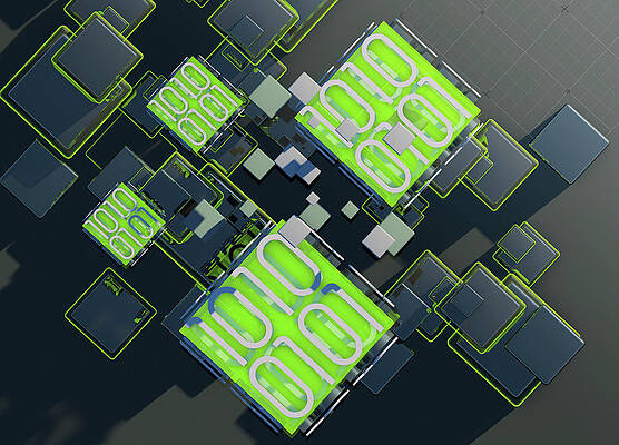 Wall Art - Photograph - Blocks Of Binary Code Data #1 by Ikon Images