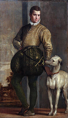Boy with a Greyhound Print by Paolo Veronese