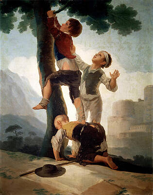 Boys Climbing a Tree Print by Francisco Goya