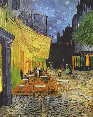 Cafe Terrace at Night Print by Vincent van Gogh